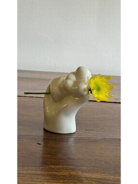 Ceramic Hand Holder - Single Stem Flower Holder